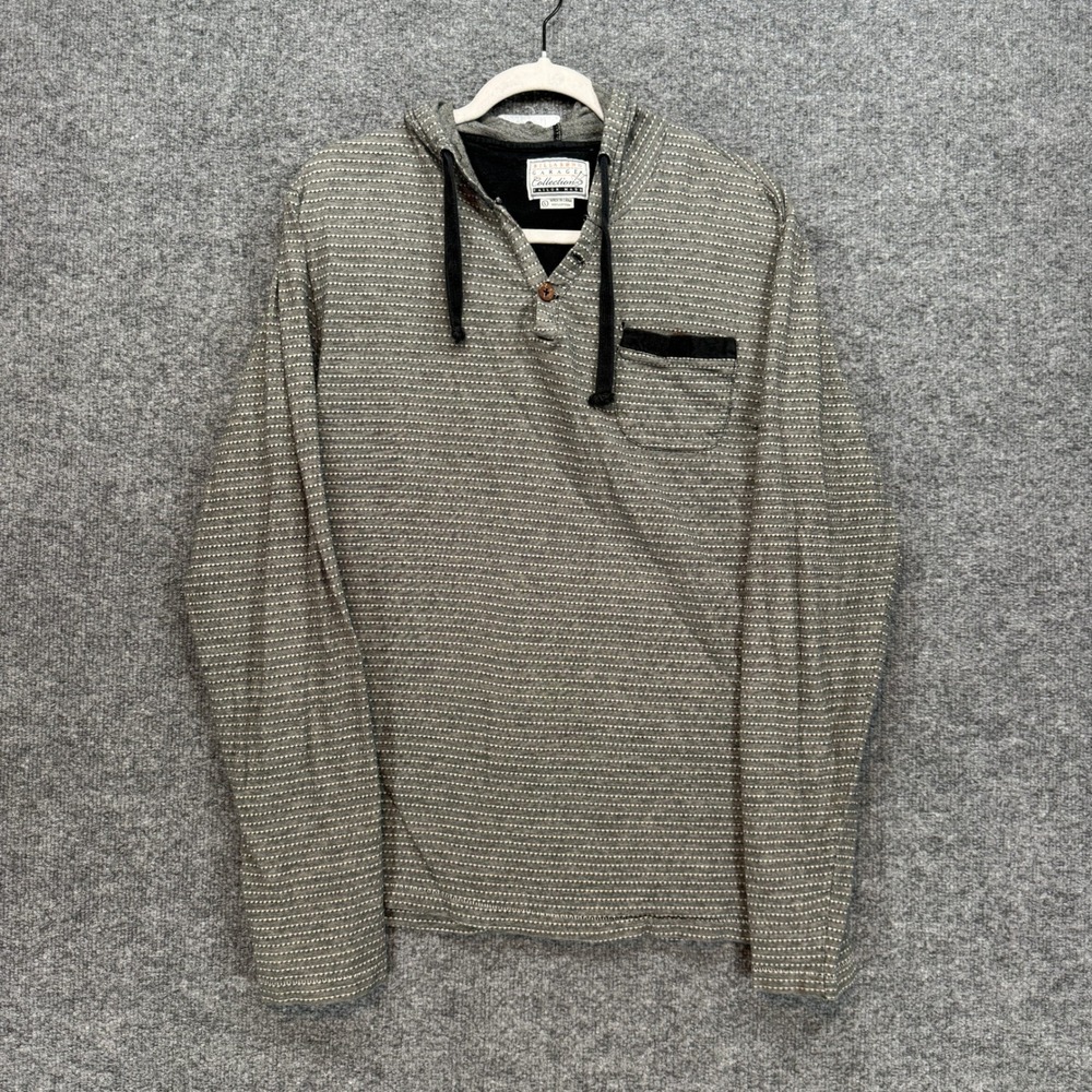 Billabong Hoodie Mens Large Gray Tshirt Hoodie Henley Pullover Surf Skate